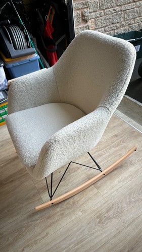 Faux wool cream - , chair