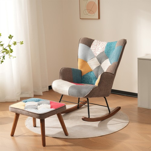 Rocking chair with footstool - rocking,